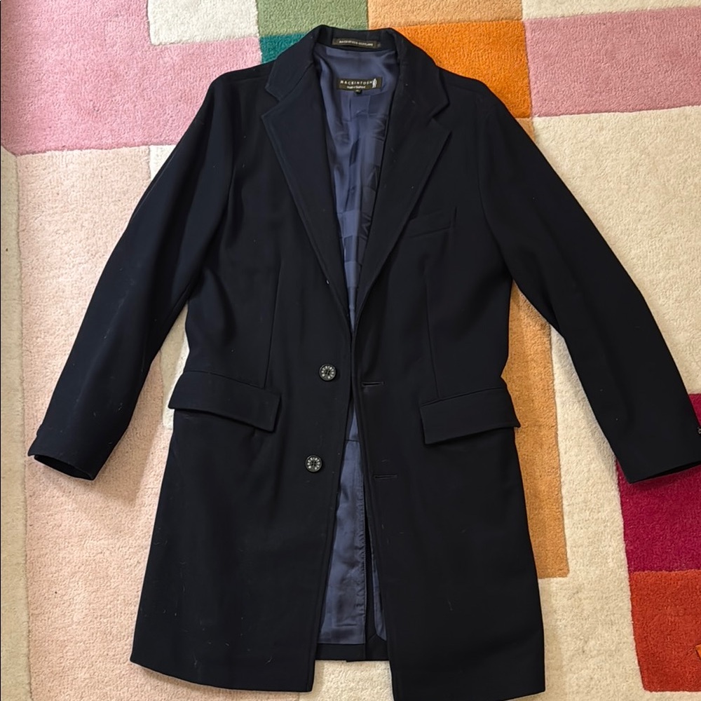 Mackintosh Navy Tailored Trench Coat with Classic Design